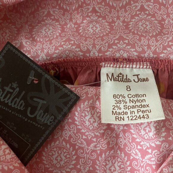 NWT Matilda Jane Sparkletown Holiday Knot Apron Dress - Picture 6 of 7